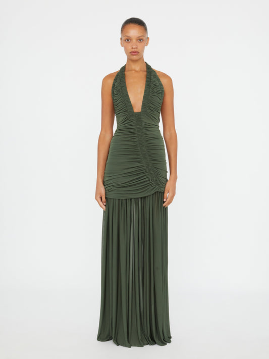 Image of Dresses. Productname: Christopher Esber Orion Gown in Green colour by brand - Christopher Esber