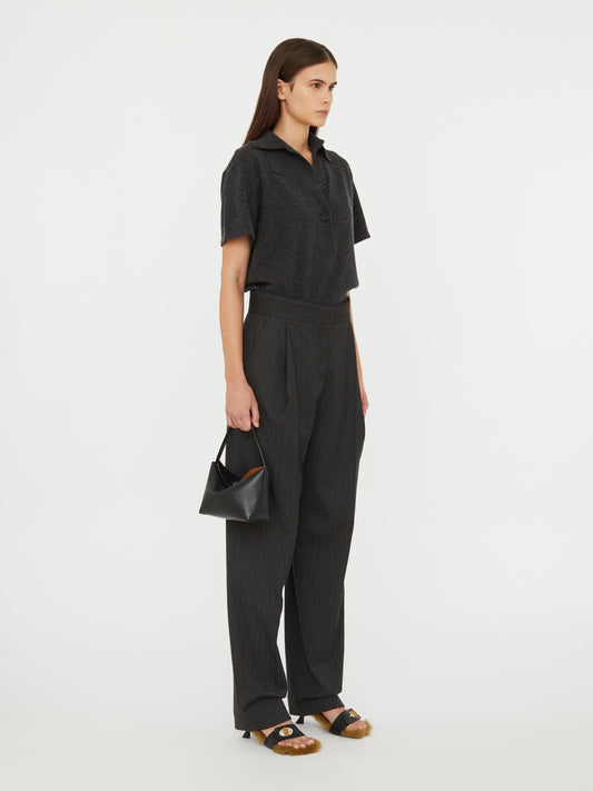 Christopher Esber Cuffed Tailored Trouser (Stripe)