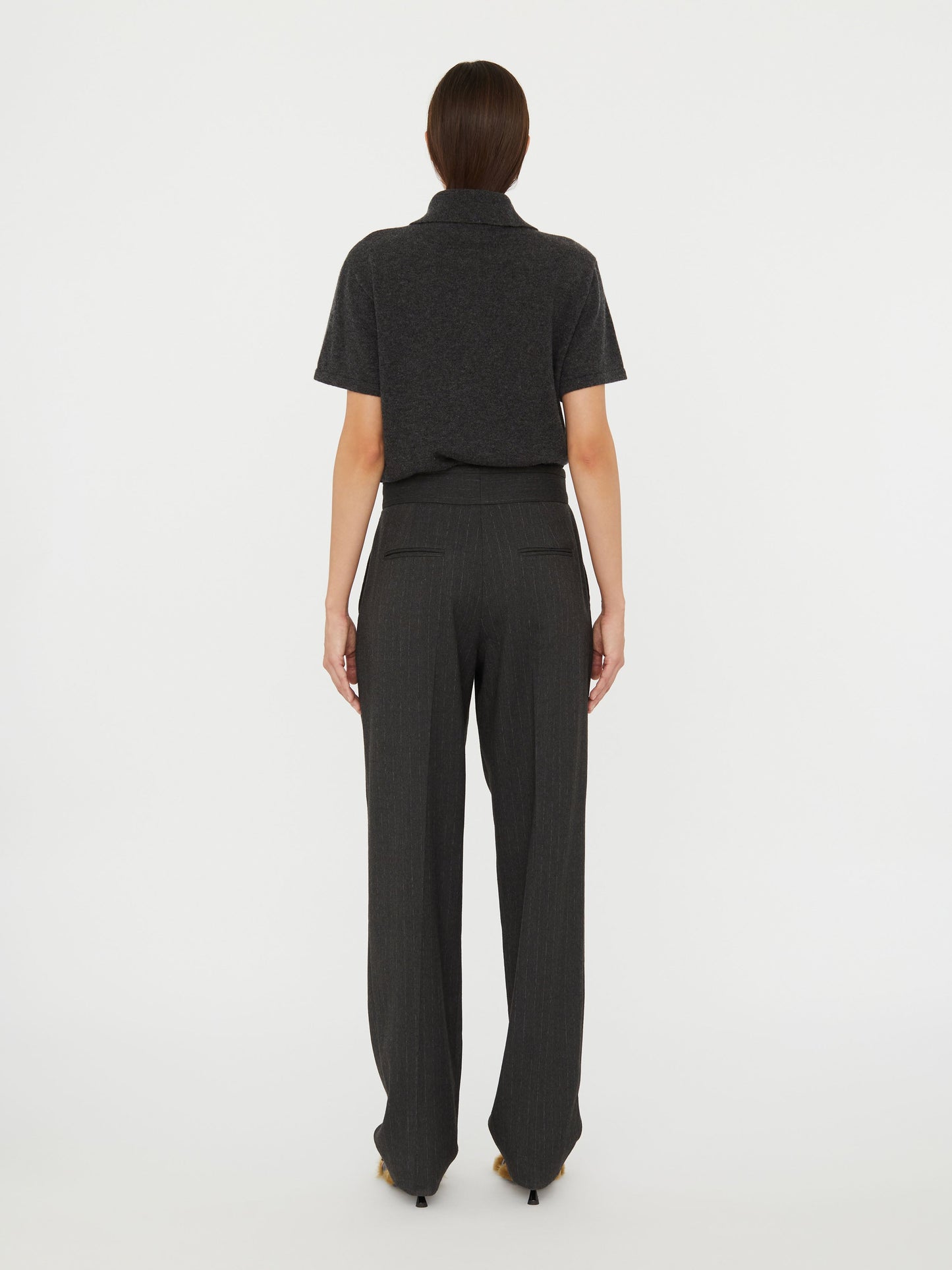 Christopher Esber Cuffed Tailored Trouser (Stripe)