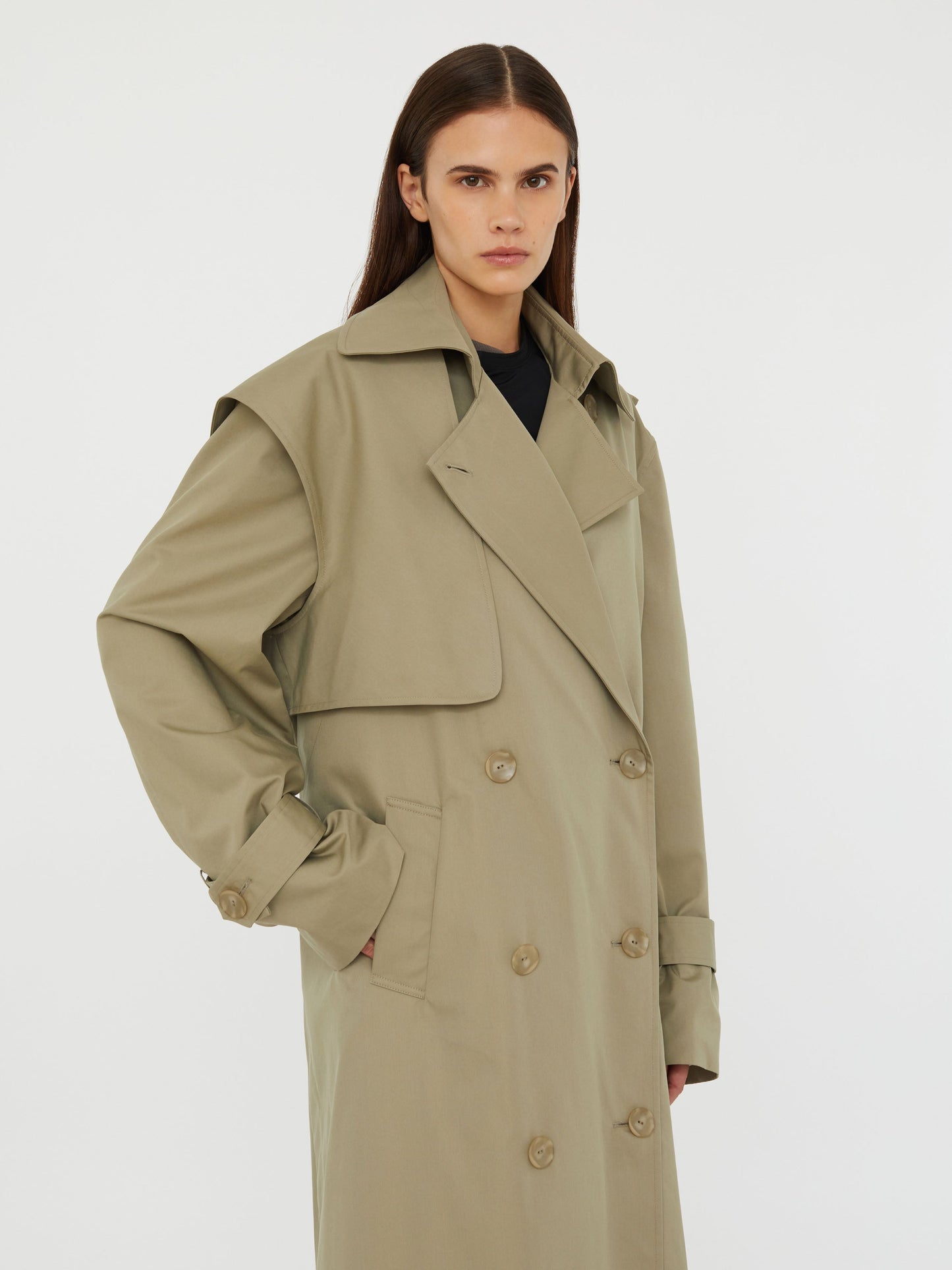 Christopher Esber Loren Trench Coat (Linseed)