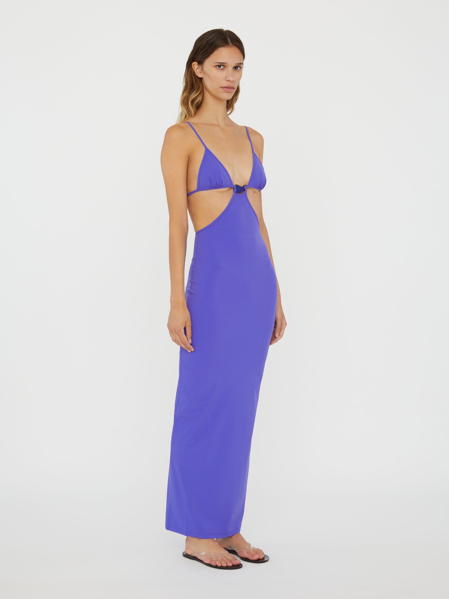 Christopher Esber Moodstone Cutaway Lycra Dress (Grape)