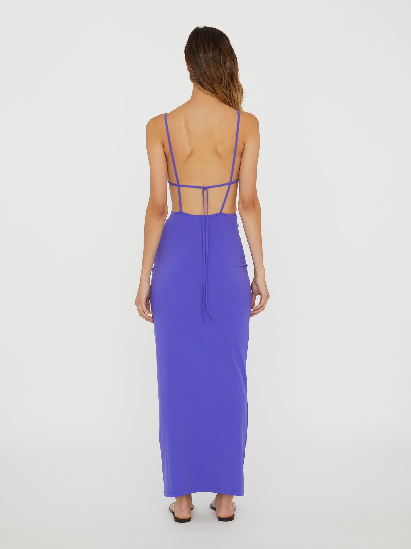 Christopher Esber Moodstone Cutaway Lycra Dress (Grape)
