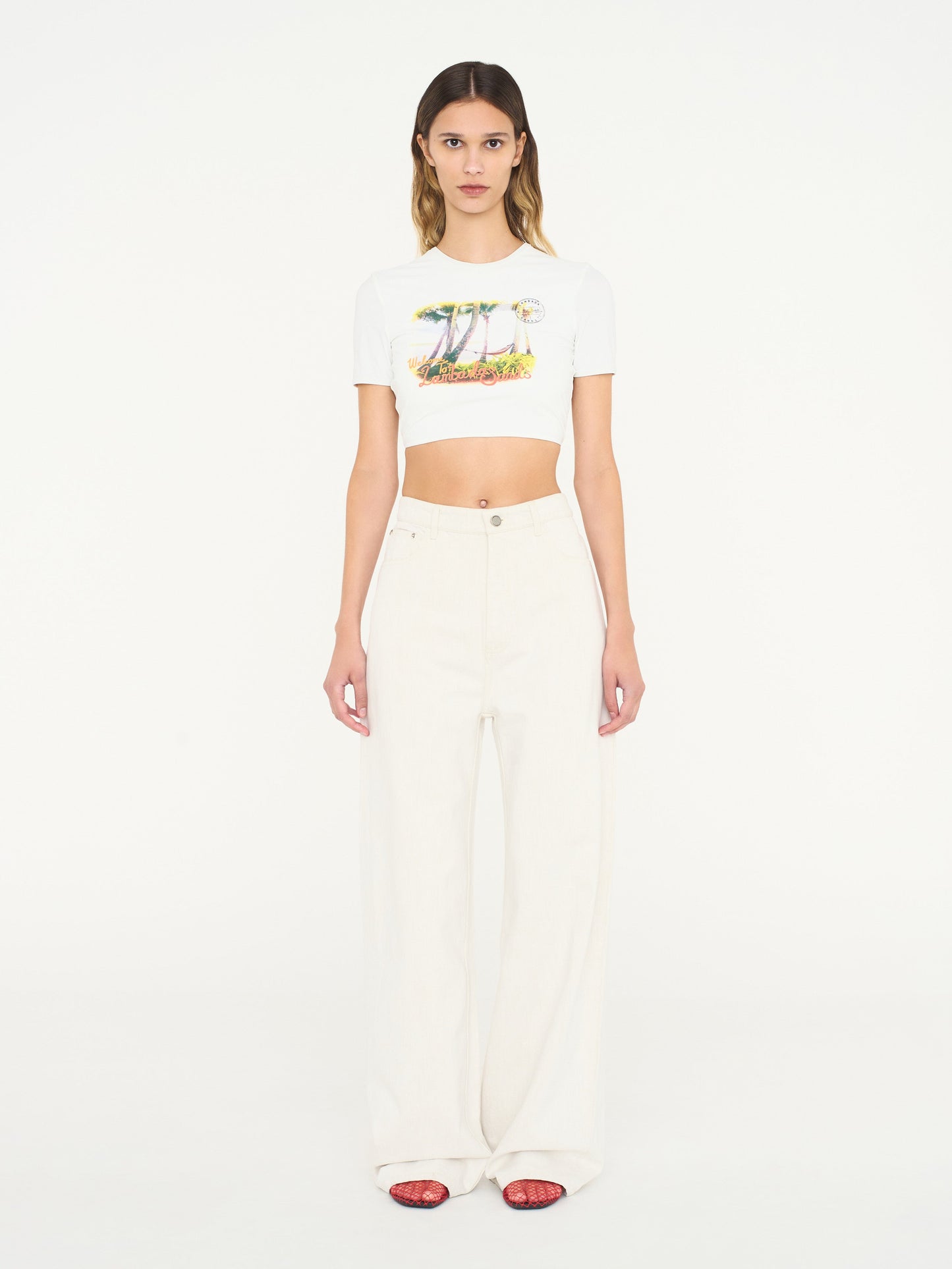 Christopher Esber Lambada Sands Backless Knot Tie Tee (White)
