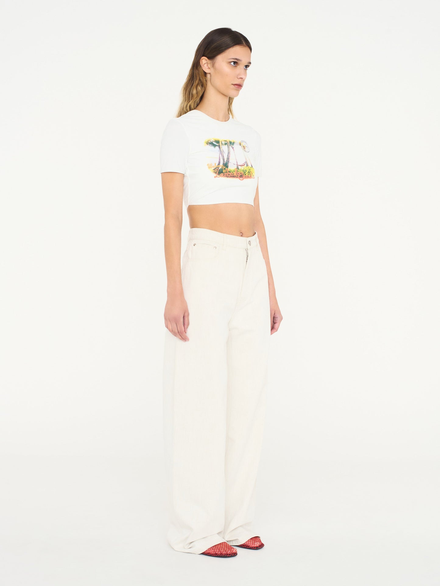 Christopher Esber Lambada Sands Backless Knot Tie Tee (White)
