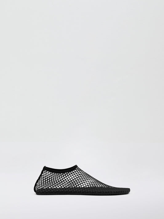Image of Flats. Productname: Christopher Esber Mesh Water Flat in Black colour by brand - Christopher Esber