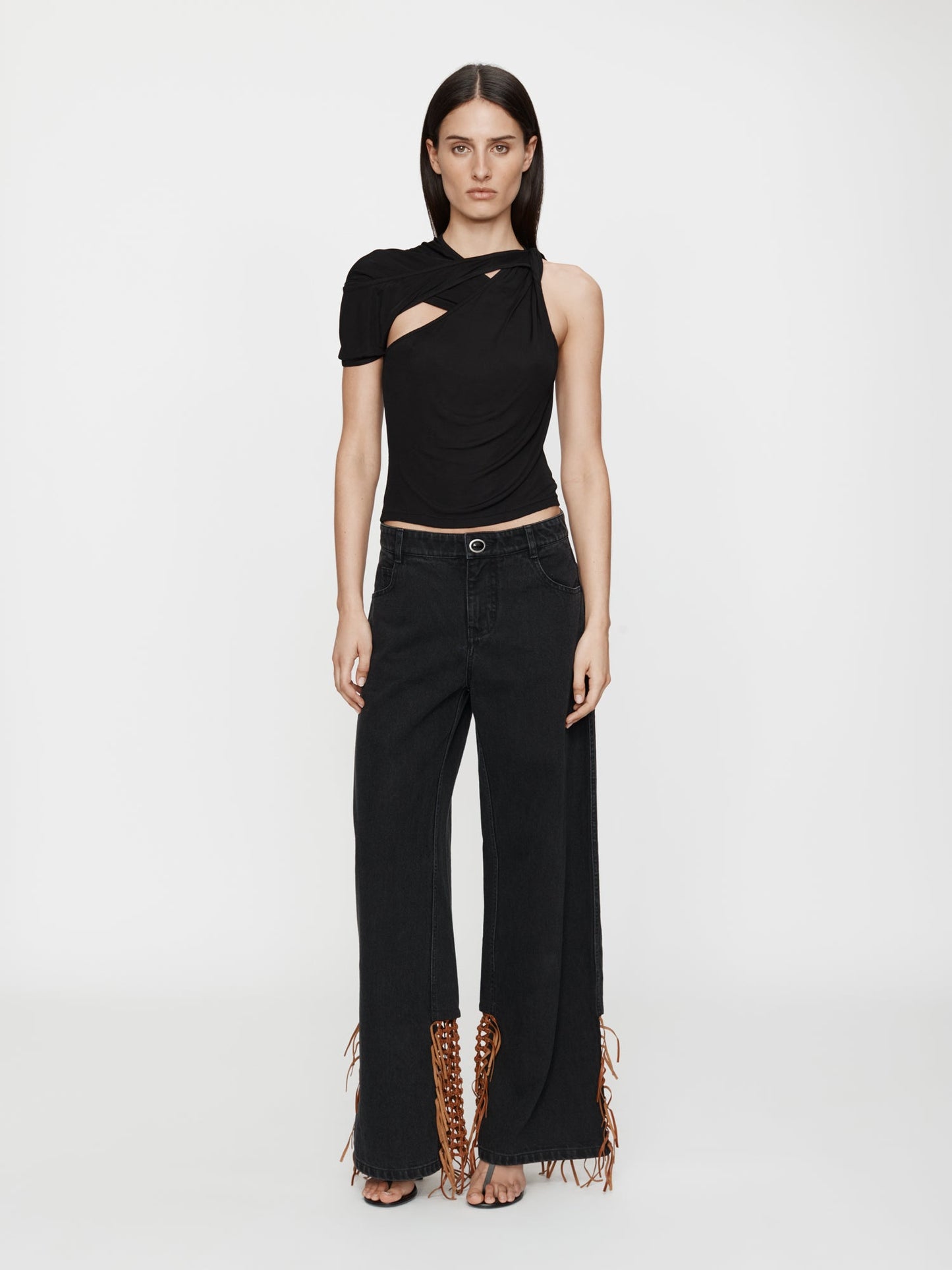 Christopher Esber Basket Leather Jean (Almond)