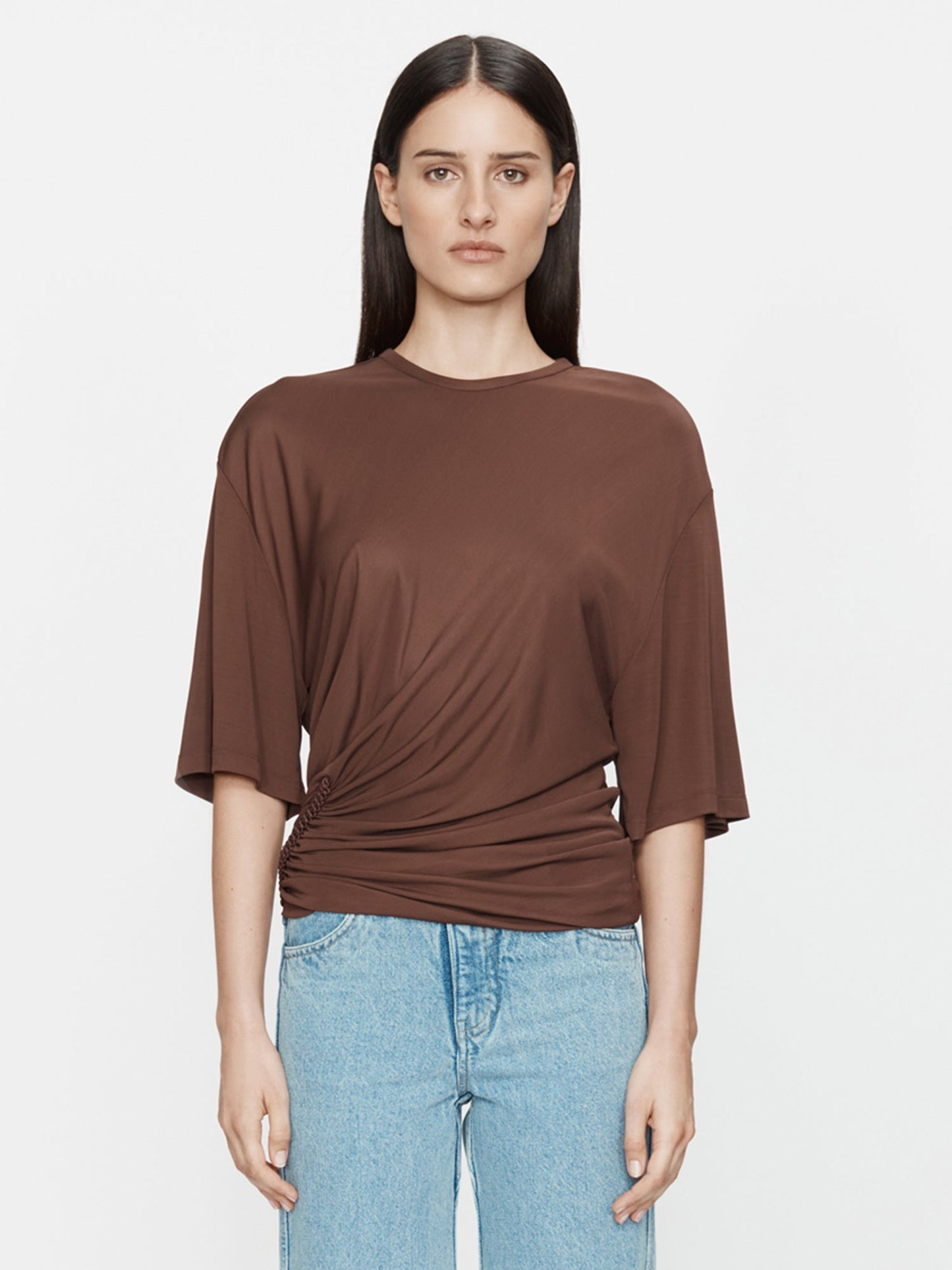 CHRISTOPHER ESBER Shibari Jersey Ruche Tee (Java)