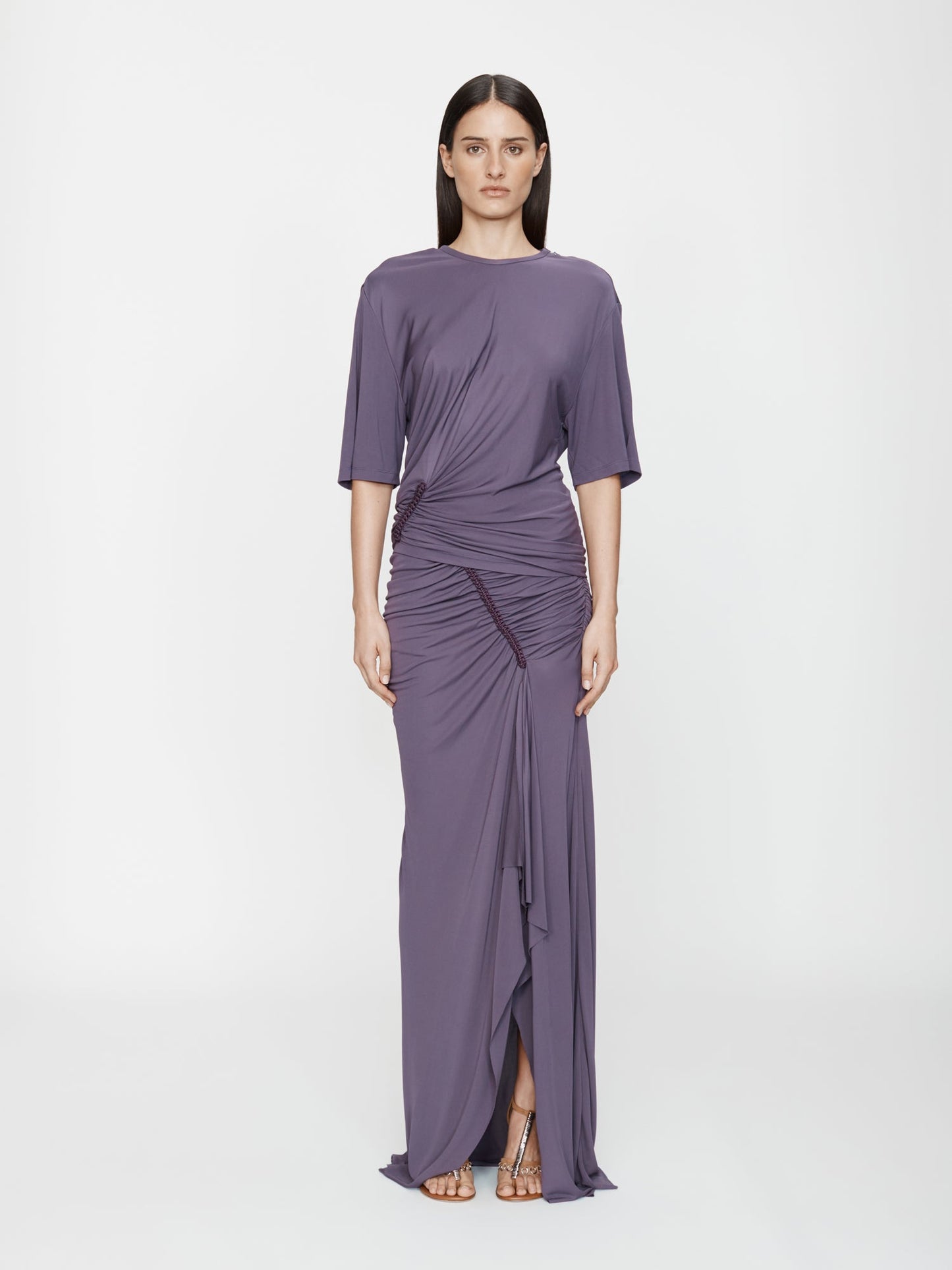 CHRISTOPHER ESBER Shibari Jersey Ruche Skirt (Violet)