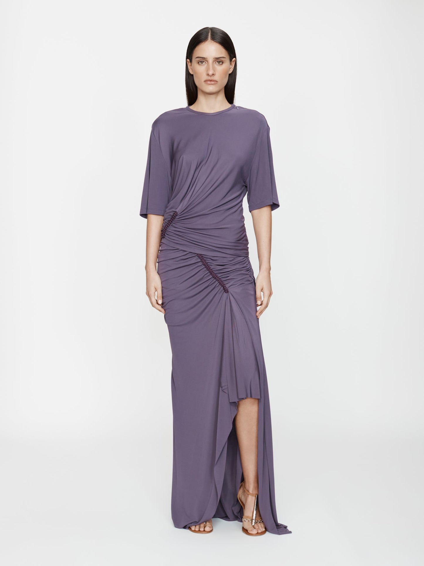 CHRISTOPHER ESBER Shibari Jersey Ruche Tee (Violet)