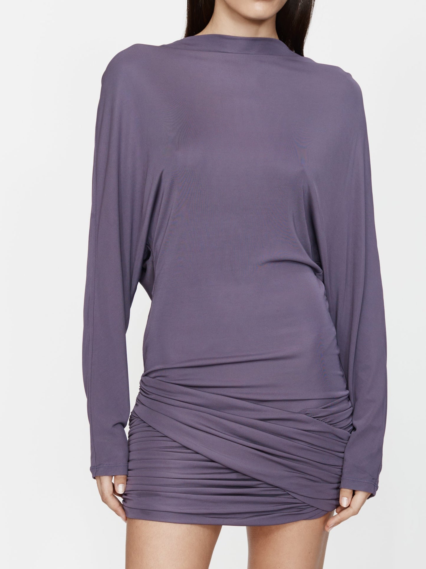 CHRISTOPHER ESBER Luna Draped Jersey Mini Dress (Violet)