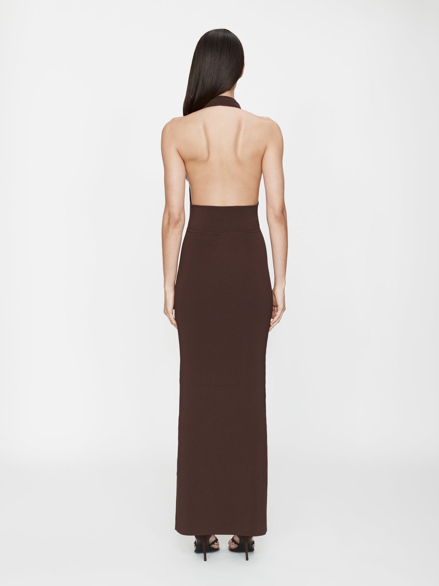 CHRISTOPHER ESBER Slope Knit Halter Dress (Espresso)