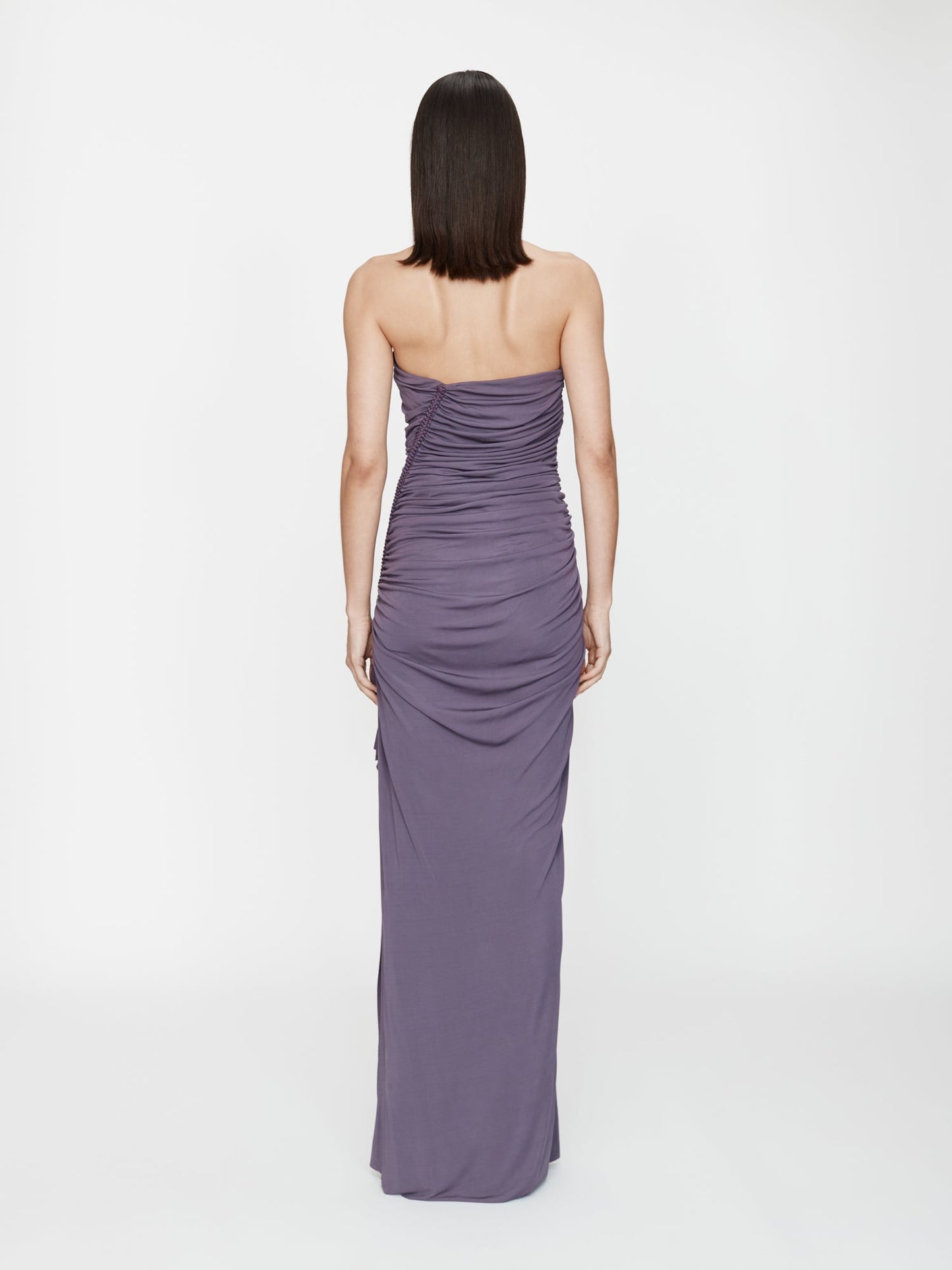 CHRISTOPHER ESBER Shibari Jersey Ruche Strapless Dress (Violet)