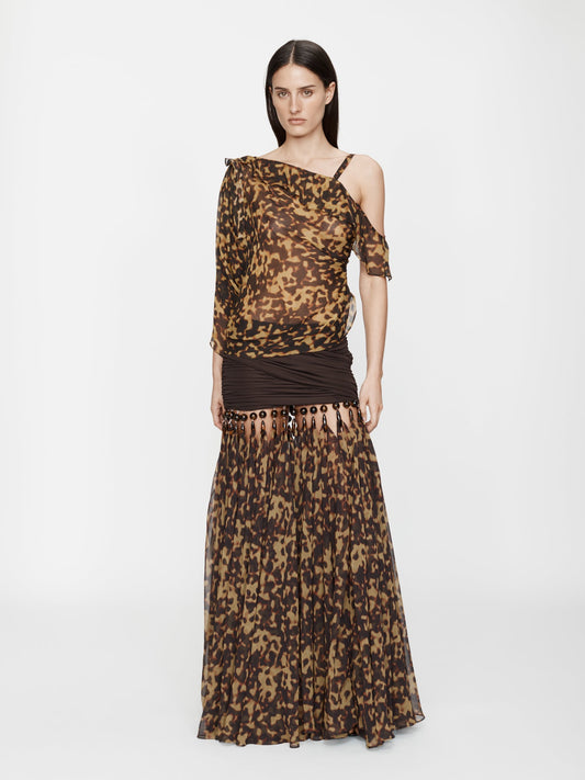 CHRISTOPHER ESBER Droplet Jersey Skirt (Tortoiseshell)