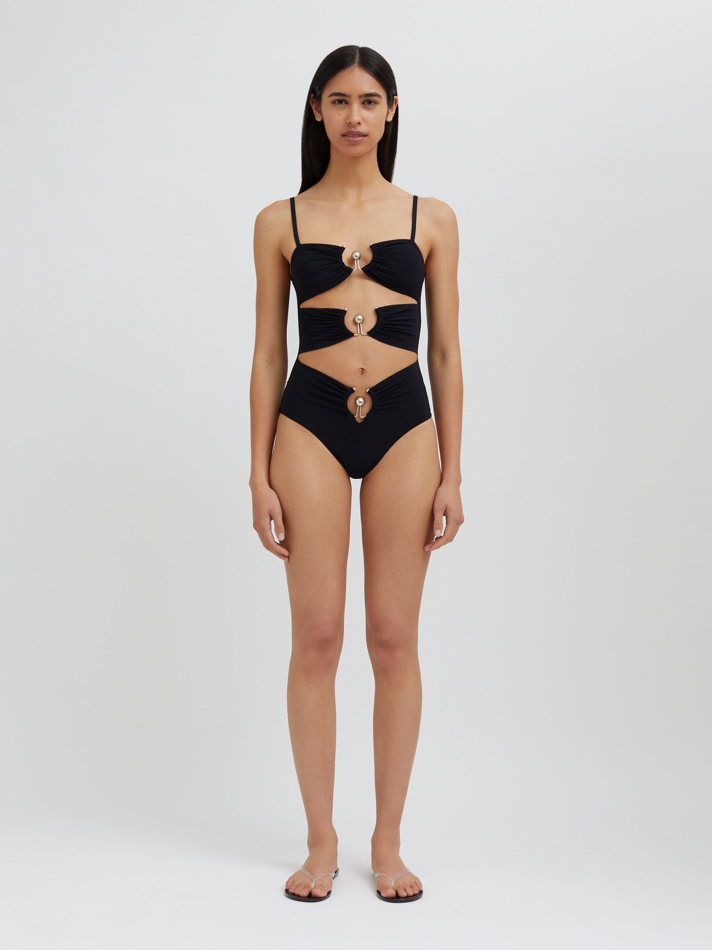 Image of Swimwear. Productname: Embargo Pierced Orbit One Piece in Black colour by brand - Embargo