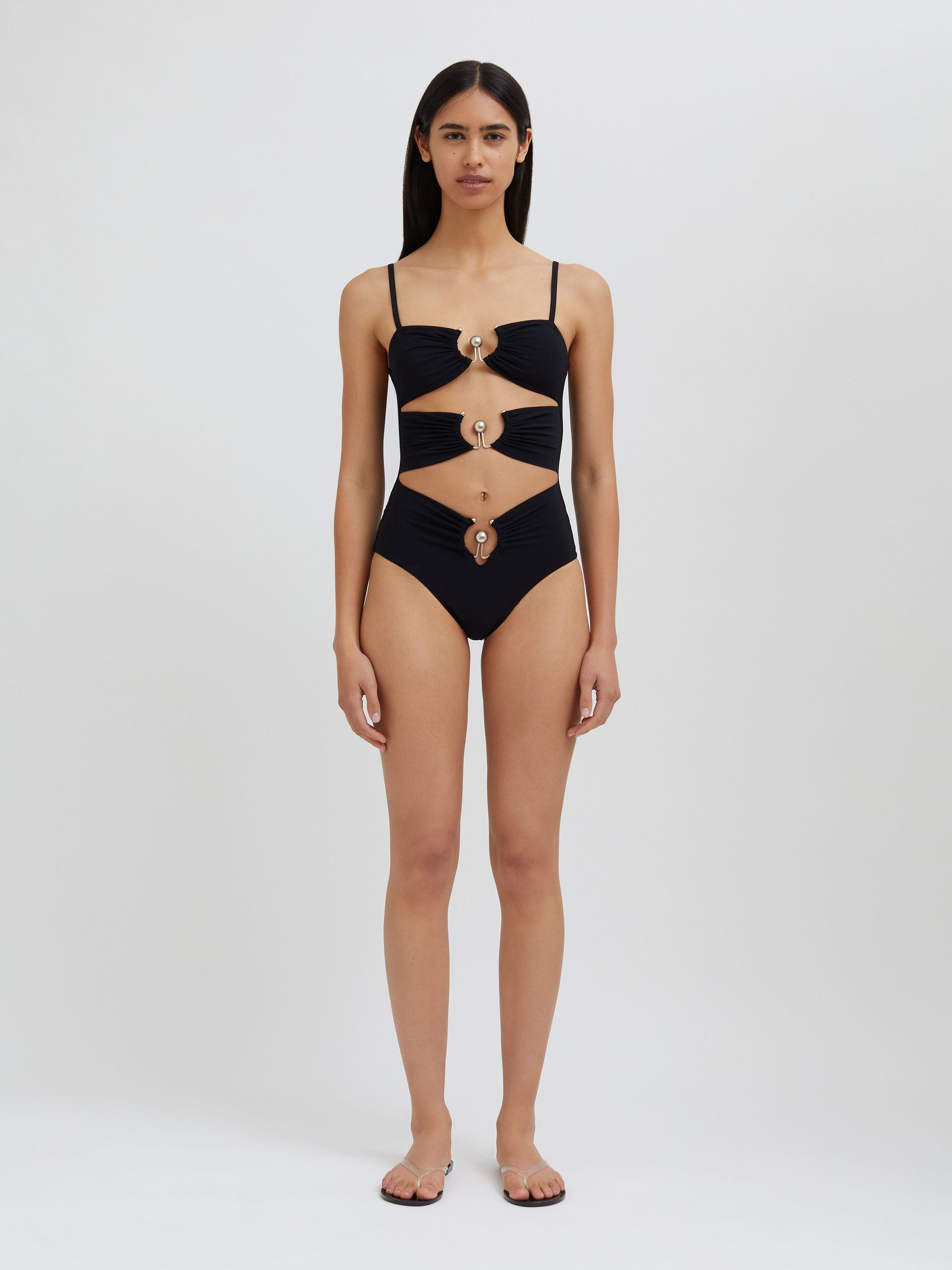 Image of Swimwear. Productname: Embargo Pierced Orbit One Piece in Black colour by brand - Embargo