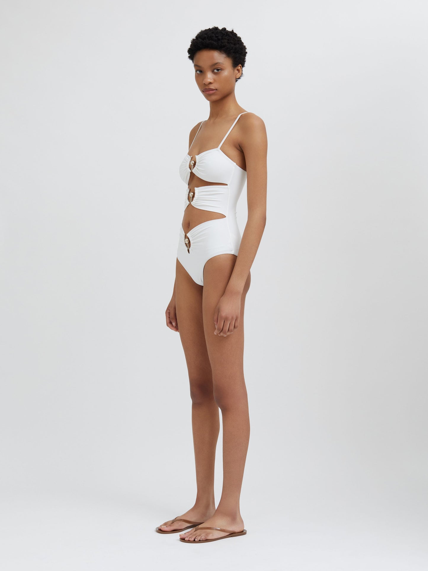 Embargo Pierced Orbit One Piece (White)