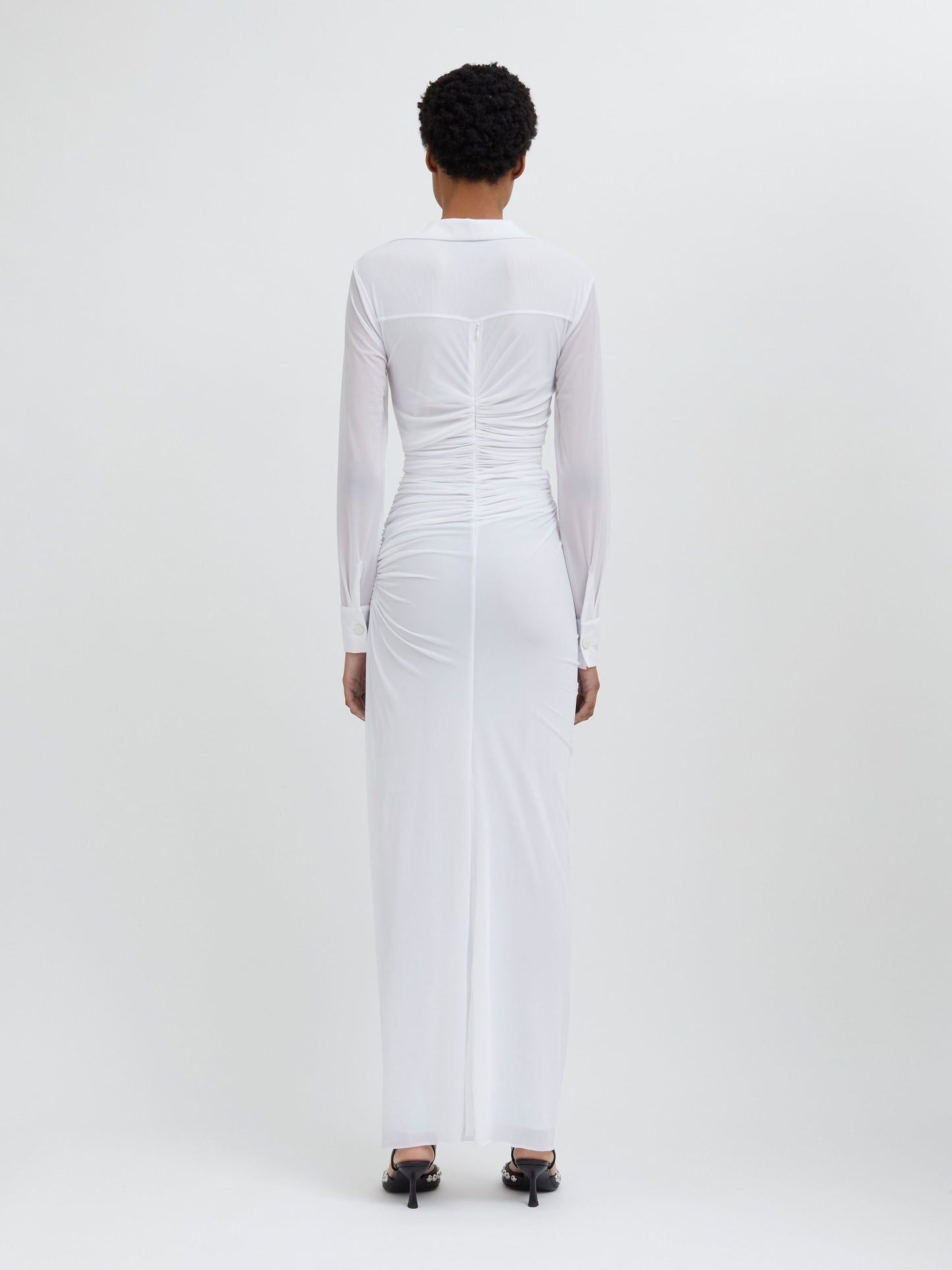 Christopher Esber Venus Plunge Shirt Dress (White)