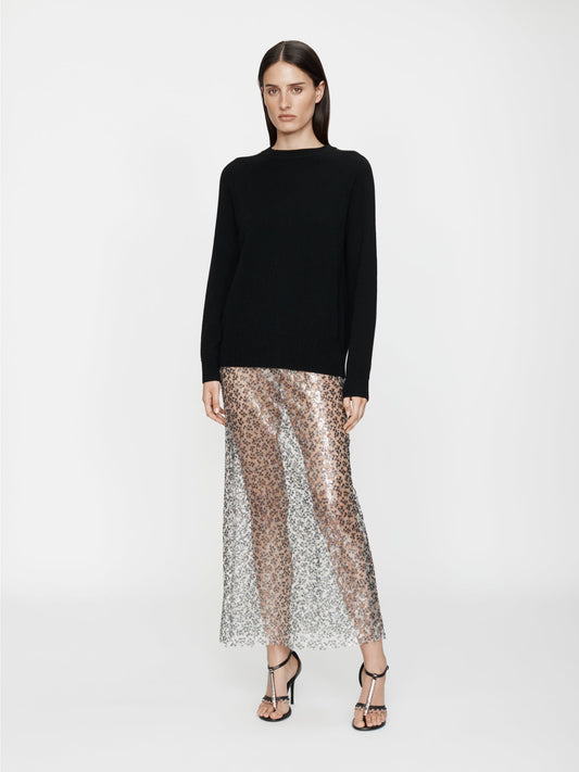 CHRISTOPHER ESBER Sequinned Lace Column Skirt (Silver)