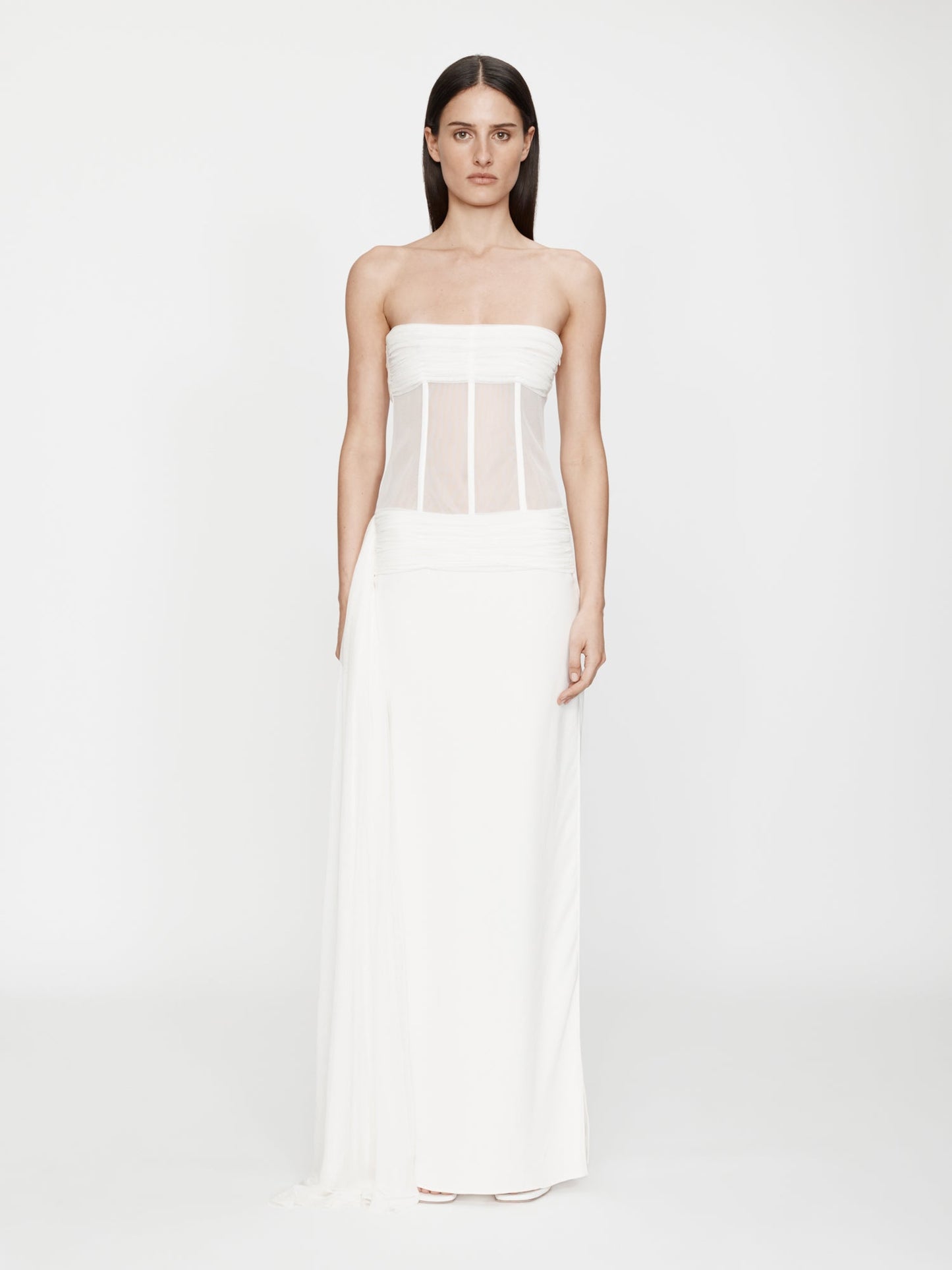 Image of Dresses. Productname: Christopher Esber Veiled Corset Dress in White colour by brand - Christopher Esber