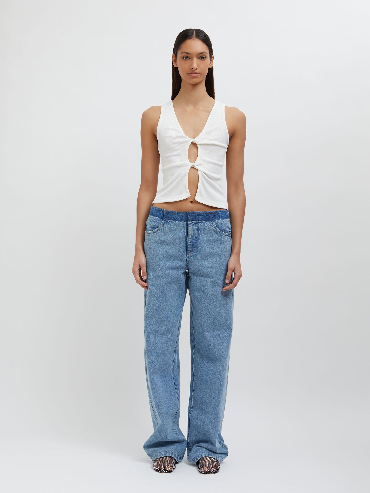 Christopher Esber Open Twist Tank (White)