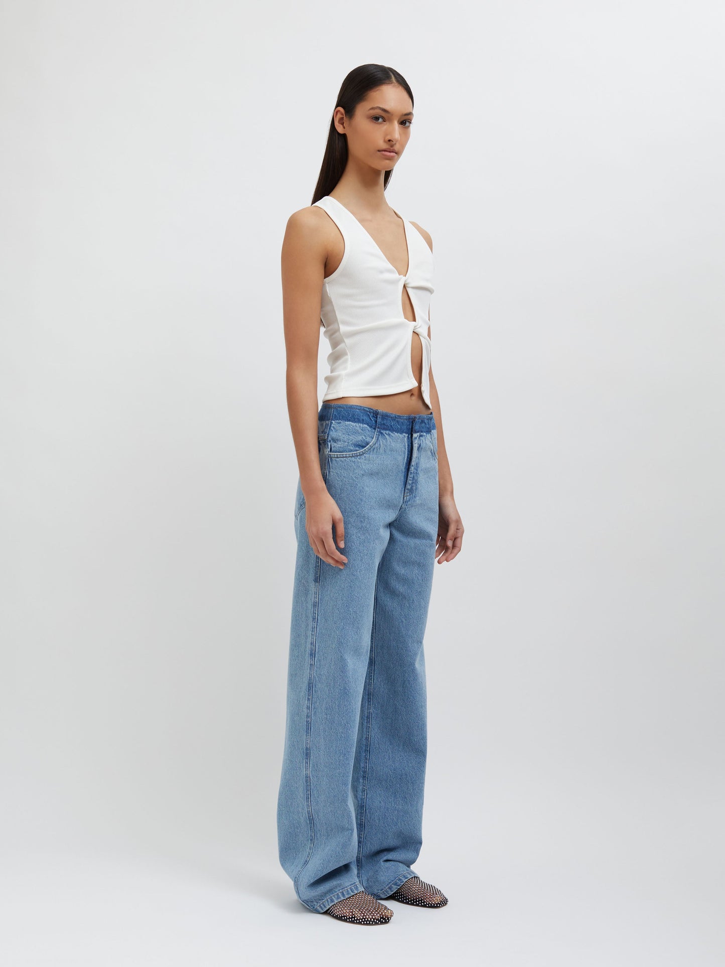 Christopher Esber Open Twist Tank (White)