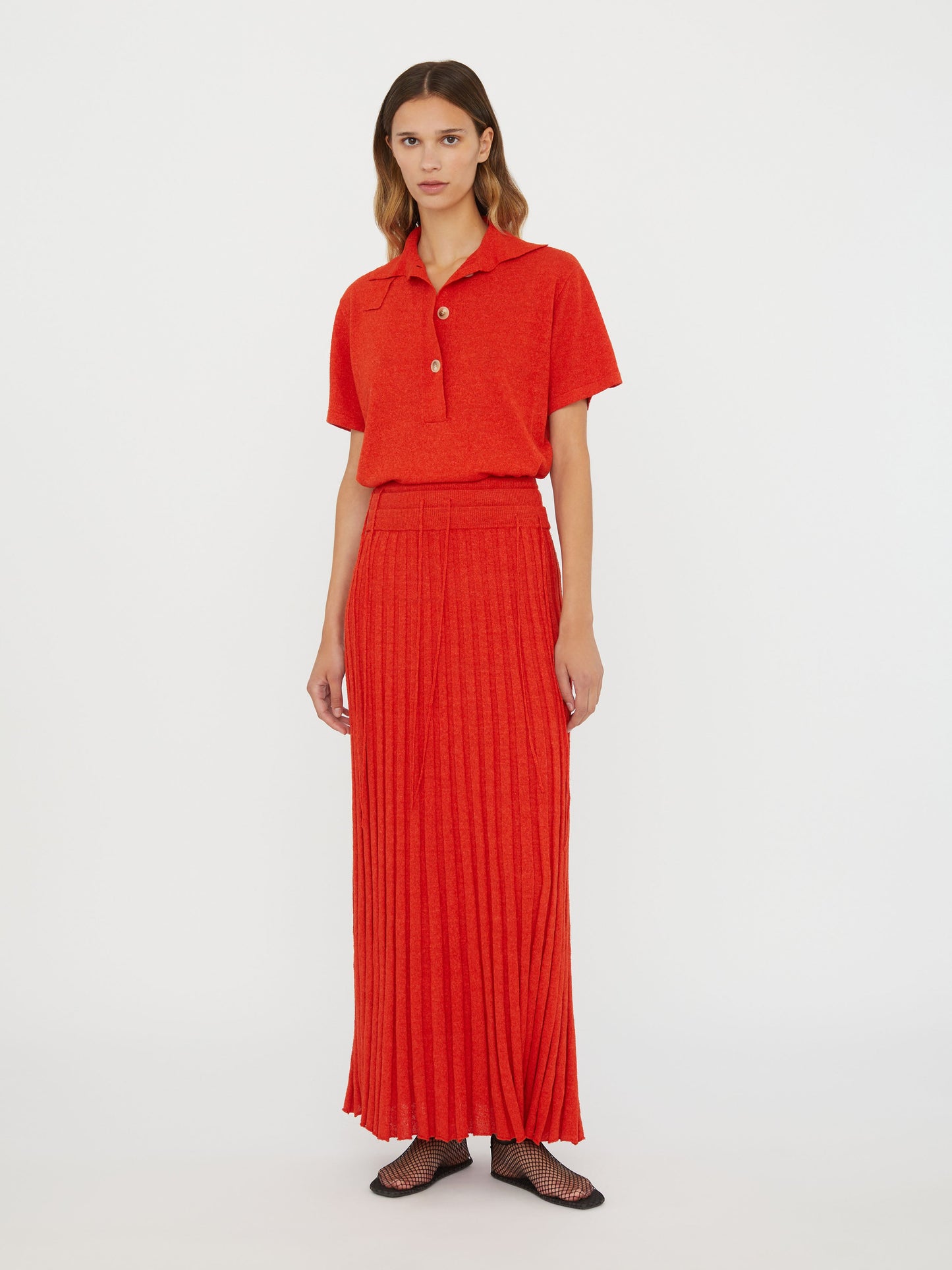 Christopher Esber Straccio Knitted Skirt (Red)