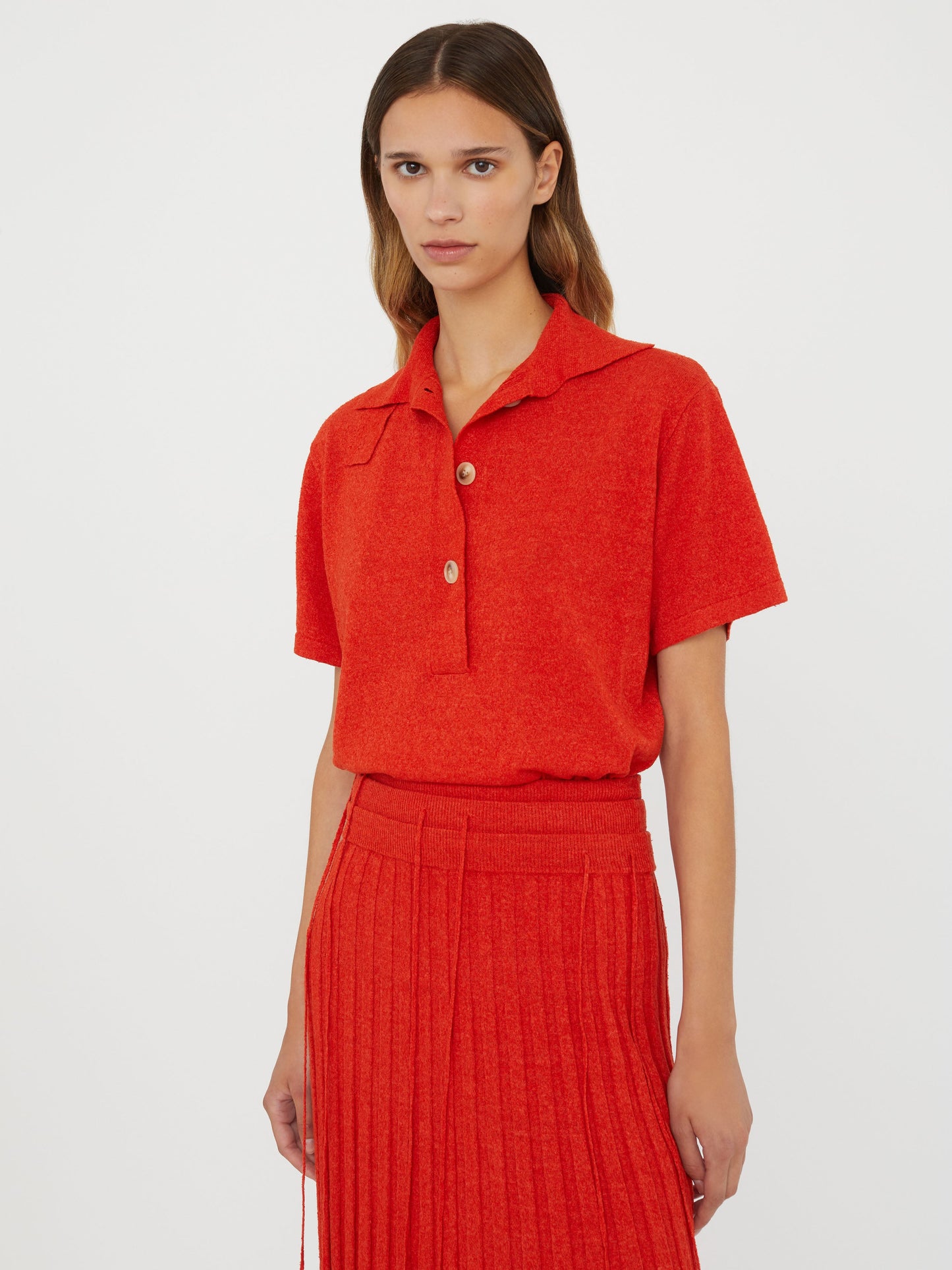 Christopher Esber Straccio Knitted Skirt (Red)