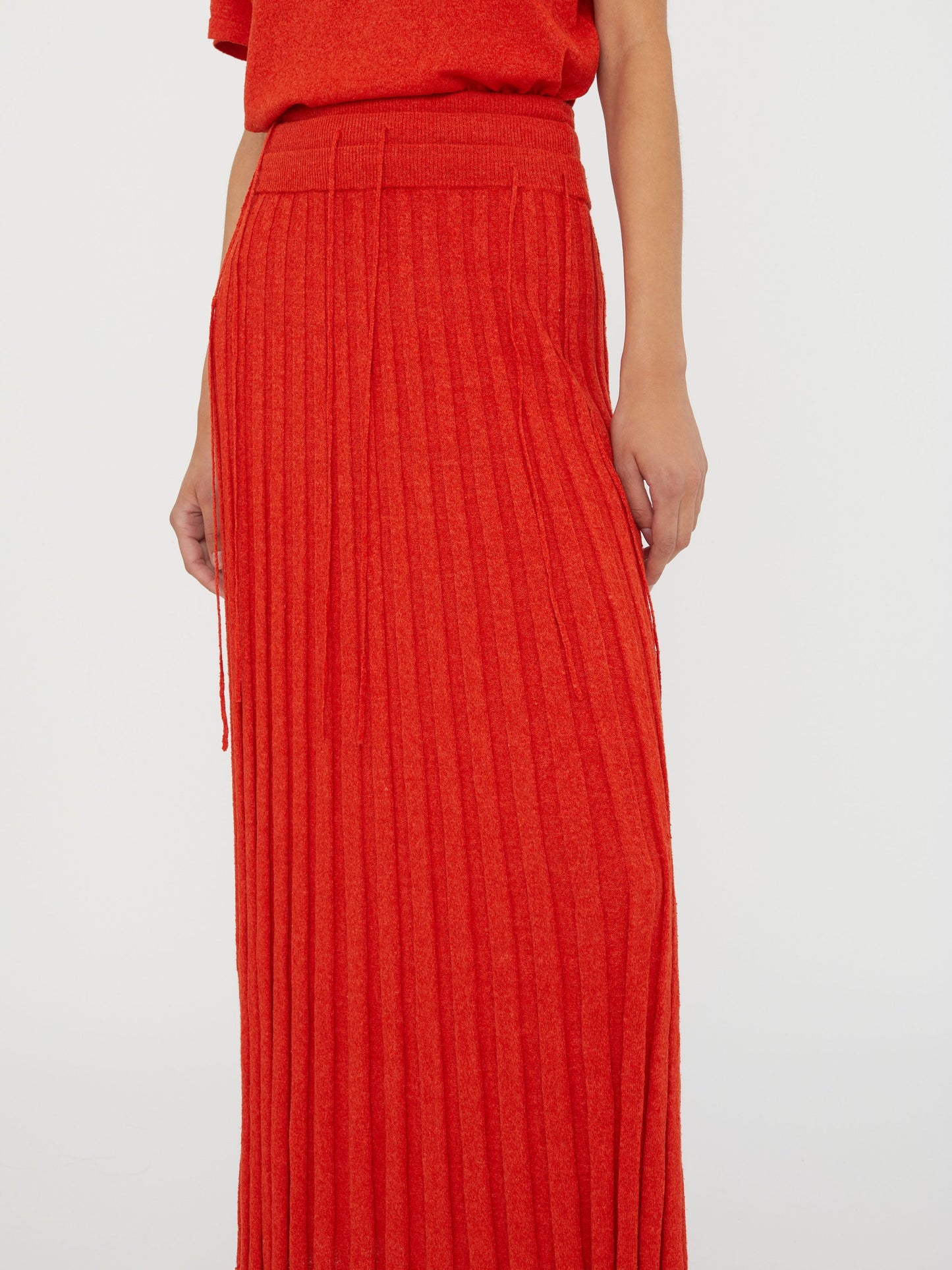 Christopher Esber Straccio Knitted Skirt (Red)