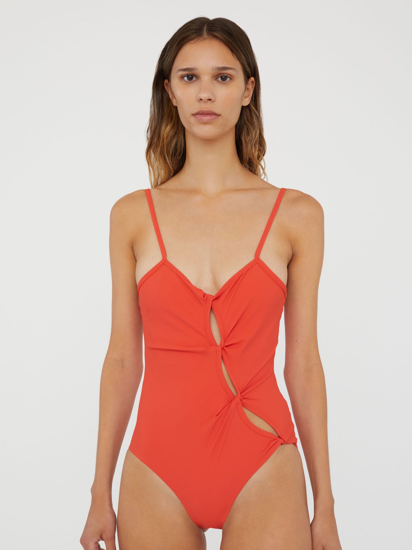 Christopher Esber Open Twist One Piece (Red)