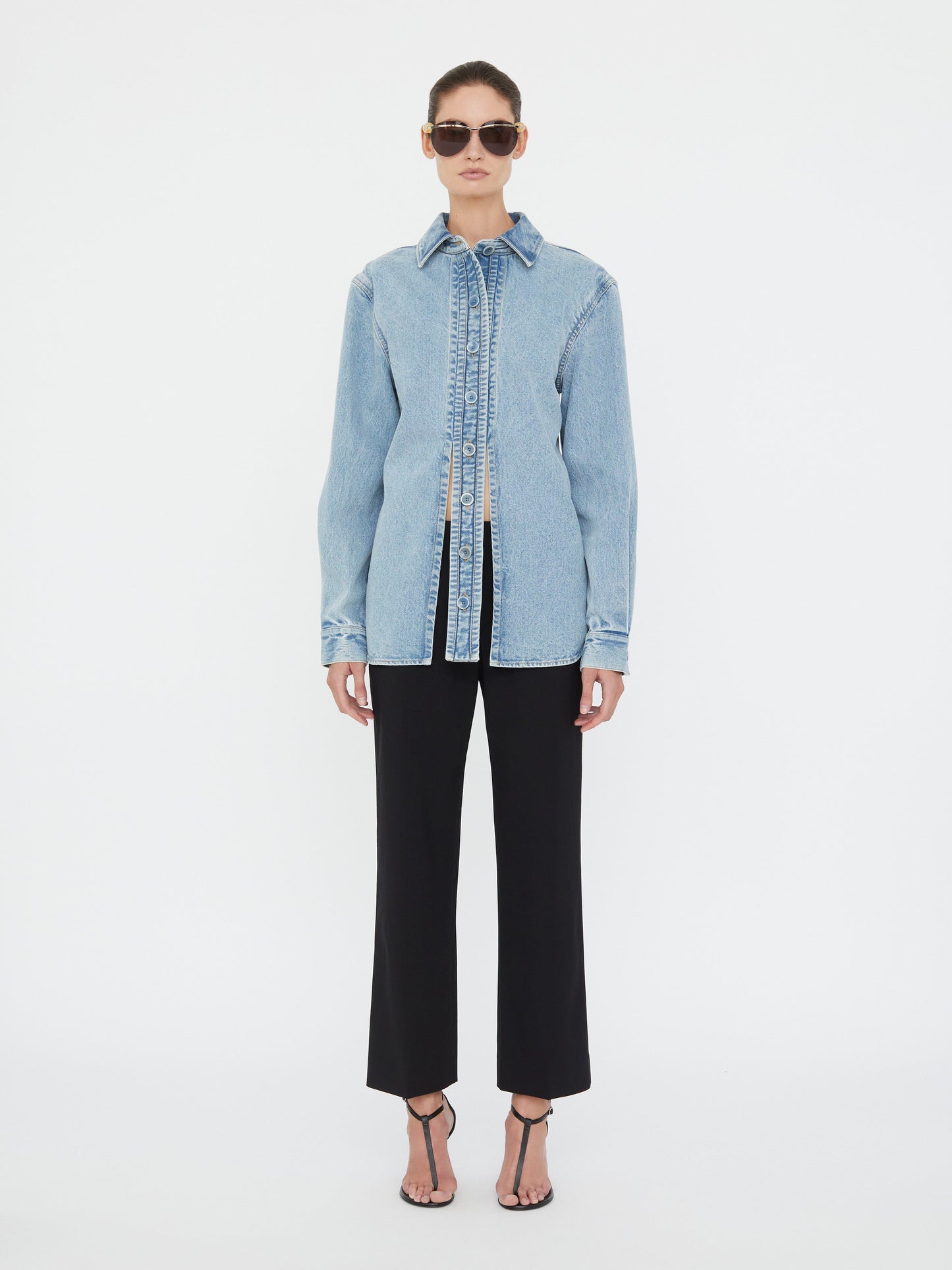 Christopher Esber Denim Floating Tab (Shirt)