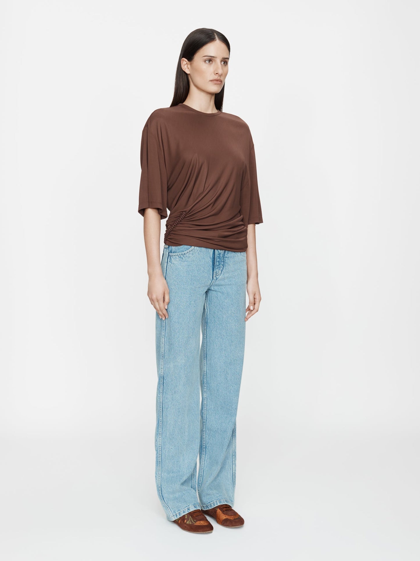 CHRISTOPHER ESBER Shibari Jersey Ruche Tee (Java)