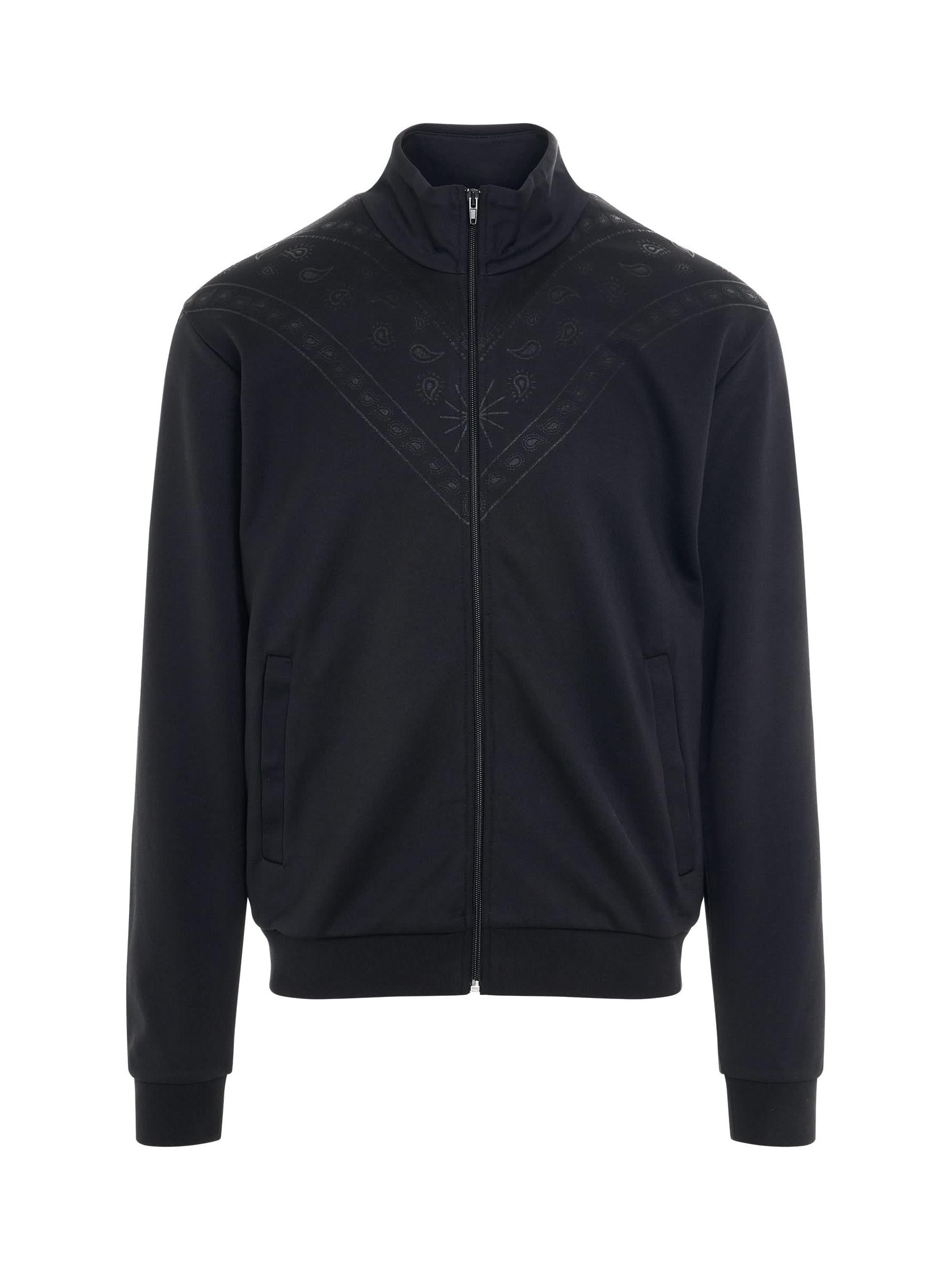 Image of Coats & Jackets. Productname: MARCELO BURLON Bandana Slim Track Jacket in BLACK colour by brand - MARCELO BURLON