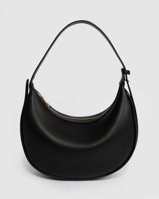 Colette by Colette Hayman Carla Crescent Top Handle Bag (Black)