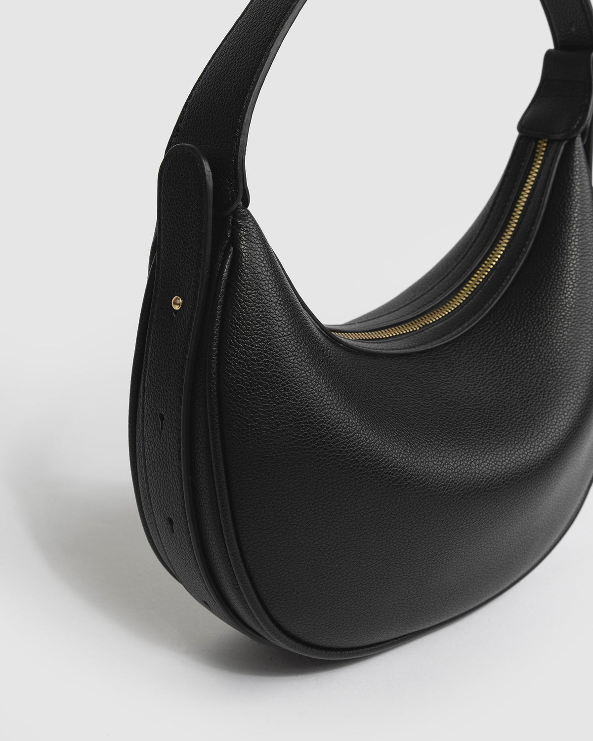 Image of Bags. Product name - Black Carla Crescent Top Handle Bag in Black colour by brand - Colette by Colette Hayman