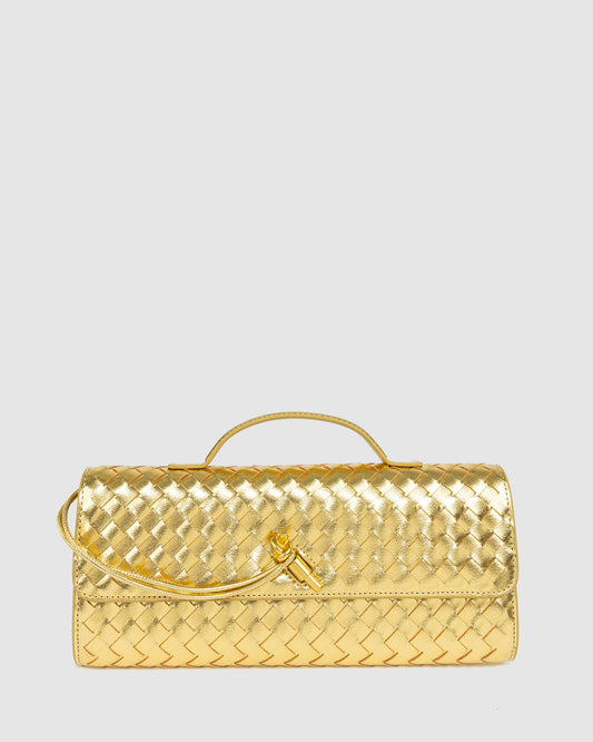 Colette by Colette Hayman Gigi Top Handle Clutch (Gold)