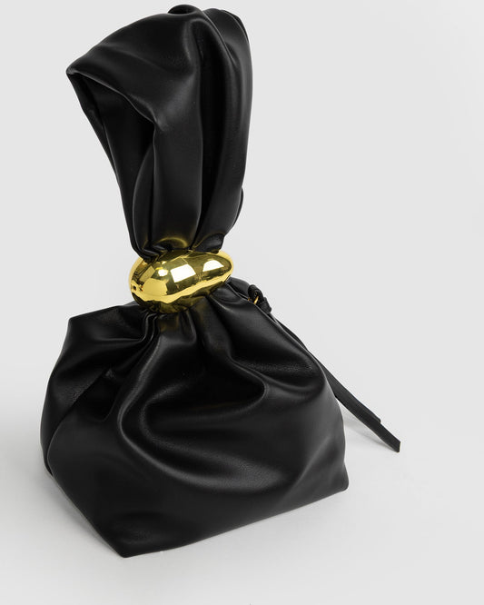 Image of Bags. Product name - Black Lena Pouch Top Handle Bag in Black colour by brand - Colette by Colette Hayman