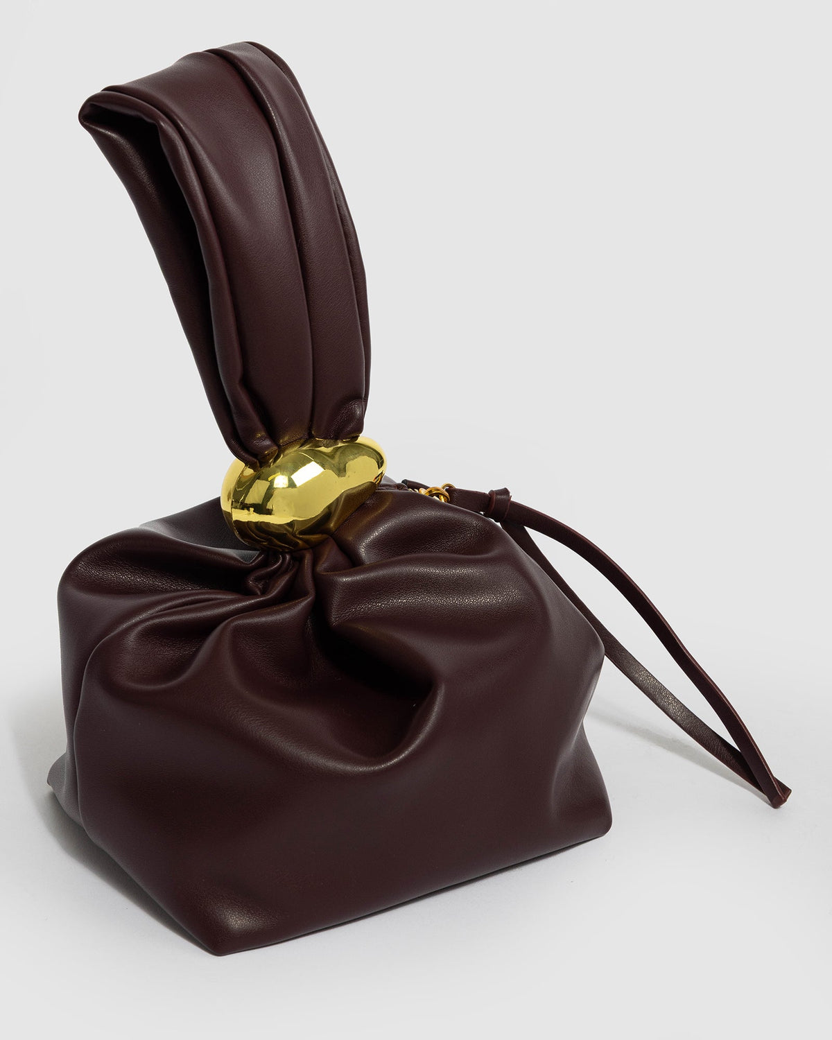 Image of Bags. Product name - Burgundy Lena Pouch Top Handle Bag in Burgundy colour by brand - Colette by Colette Hayman