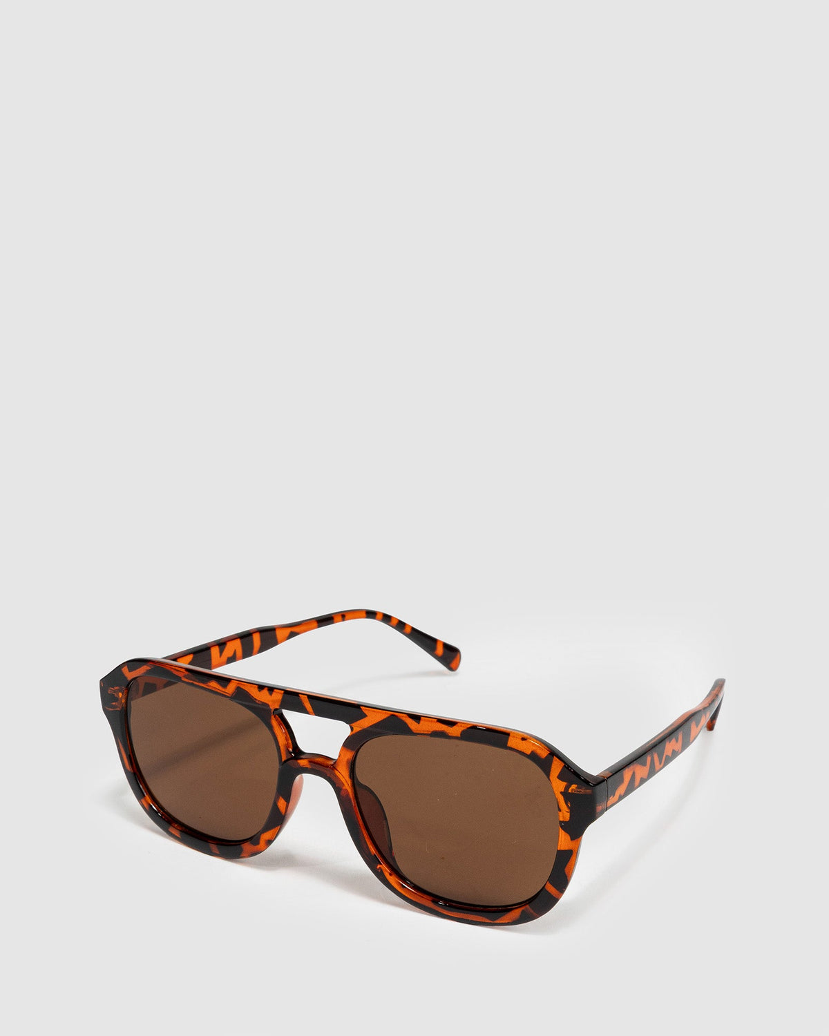 Image of Accessories. Product name - Tortoise Shell Aviator Fashion Glasses in Brown colour by brand - Colette by Colette Hayman
