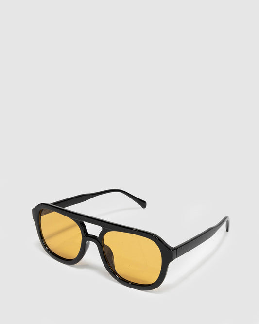 Image of Accessories. Product name - Yellow Lense Aviator Fashion Glasses in Yellow colour by brand - Colette by Colette Hayman