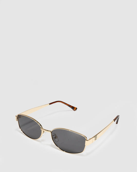 Image of Accessories. Product name - Gold Frame Black Tinted Fashion Glasses in Black colour by brand - Colette by Colette Hayman
