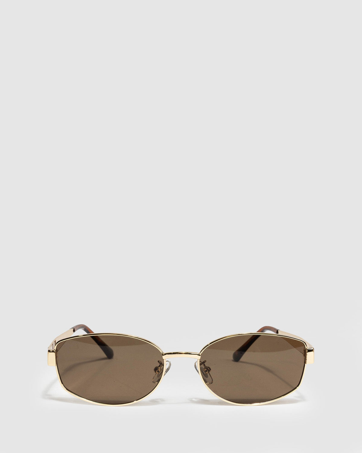 Colette by Colette Hayman Gold Frame Tinted Fashion Glasses (Brown)