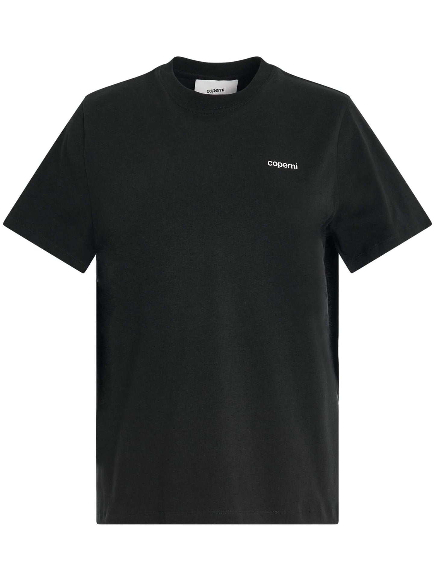 Image of a model wearing Outerwear. Productname: COPERNI Cape T-Shirt in Black colour by brand - COPERNI