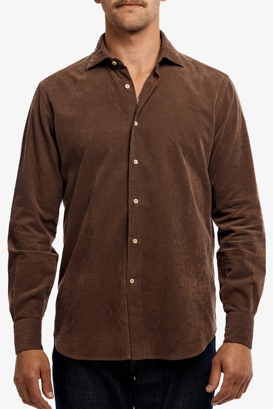 Image of Shirts. Productname: Cord Camel in Camel colour by brand - Anthony Squires