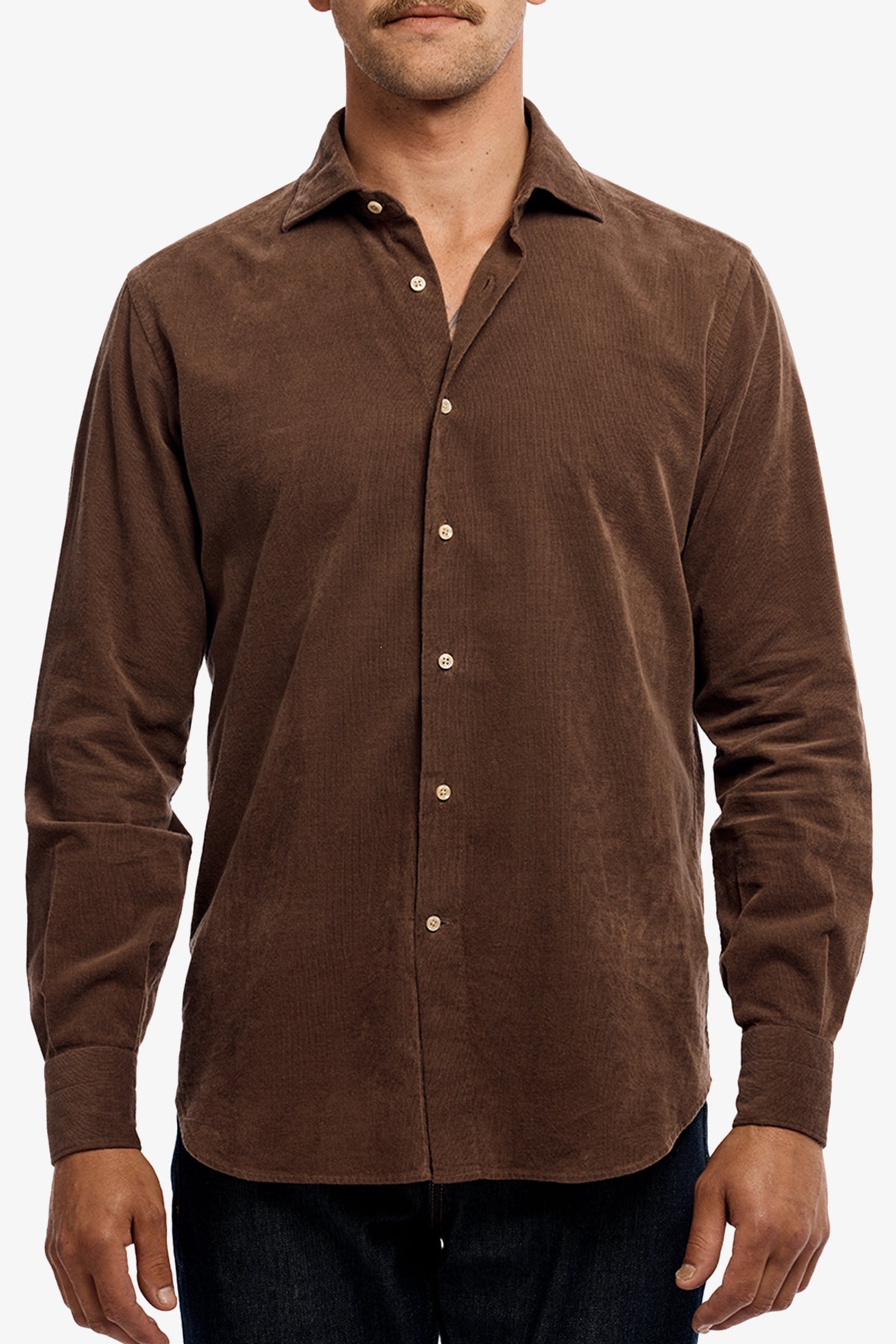 Image of Shirts. Product name - Cord Camel in Camel colour by brand - Anthony Squires