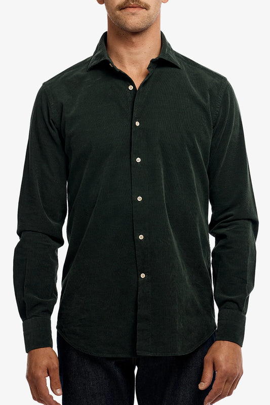 Image of Shirts. Product name - Cord Green in Green colour by brand - Anthony Squires
