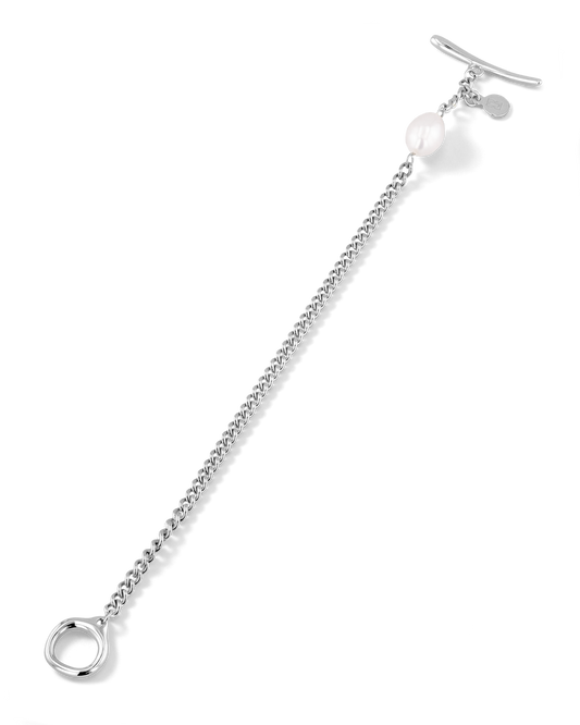LAVANA Cadiz Silver Pearl T-Bar Bracelet