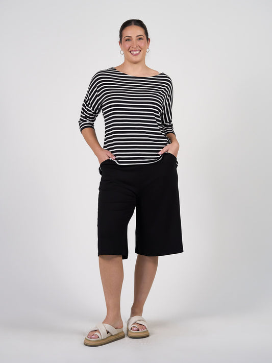 Lou Lou Bakar 3/4 Length Bamboo Culottes (Black)