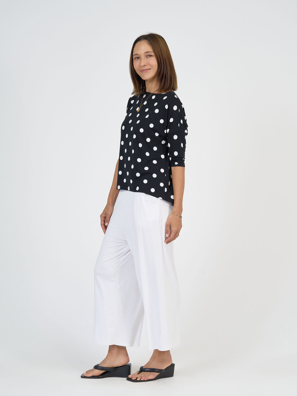 Lou Lou Ciara 7/8 Length Bamboo Culottes (White)