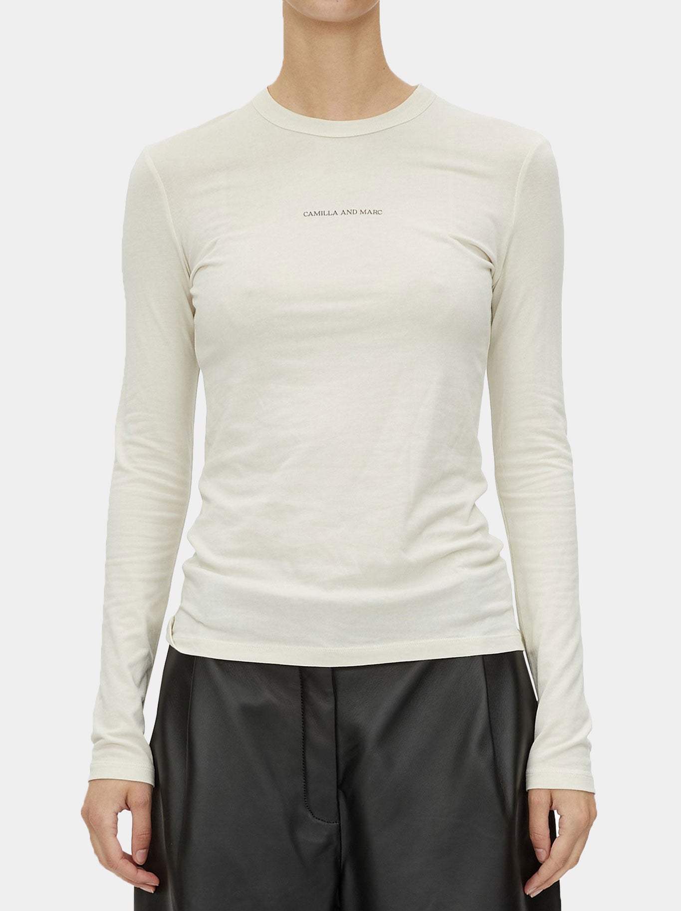 CAMILLA AND MARC PARK LONG SLEEVE LOGO TOP (Chalk)