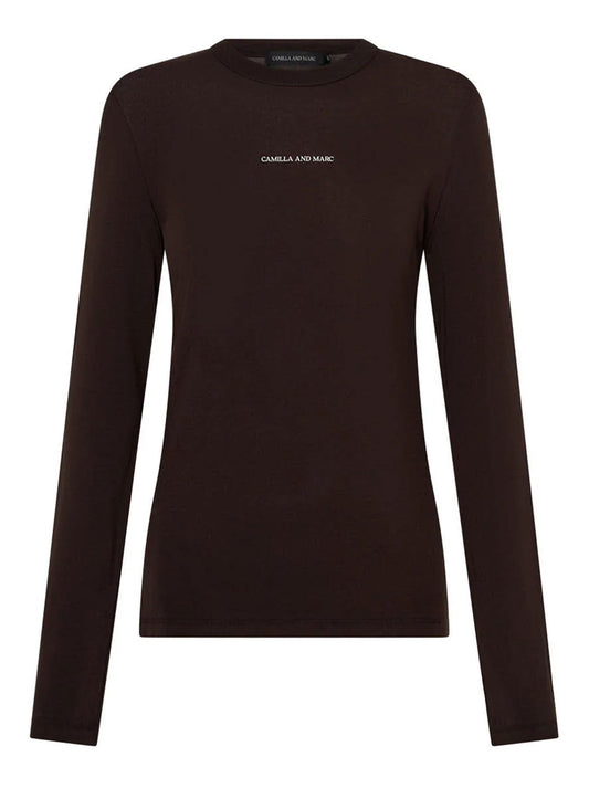CAMILLA AND MARC PARK LONG SLEEVE LOGO TOP (Chalk)
